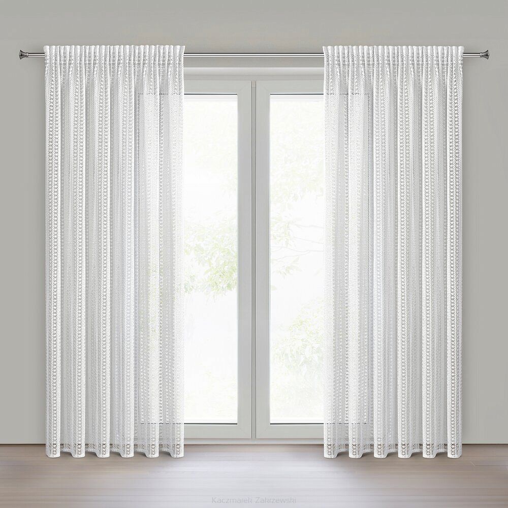 Zasłona gotowa na taśmie BONITA 140x250 Eurofirany biały