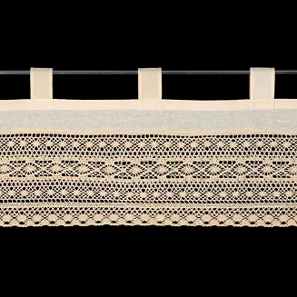 Firana gotowa na szelkach MADDELINE 150x35 Eurofirany jasnobeżowy