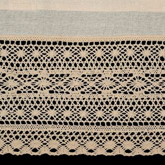 Firana gotowa na szelkach MADDELINE 150x35 Eurofirany jasnobeżowy