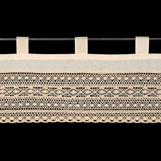 Firana gotowa na szelkach MADDELINE 150x35 Eurofirany jasnobeżowy