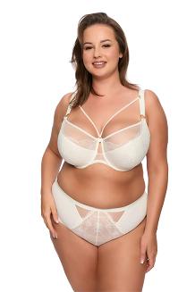 Biustonosz z koronką Semi-Soft Laila MAXI 1280 półusztywniany ecru