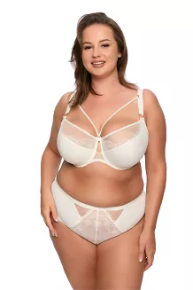 Biustonosz z koronką Semi-Soft Laila MAXI 1280 półusztywniany ecru