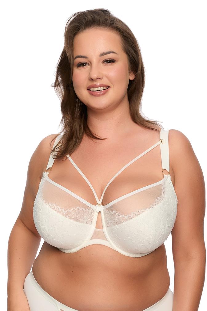 Biustonosz z koronką Semi-Soft Laila MAXI 1280 półusztywniany ecru
