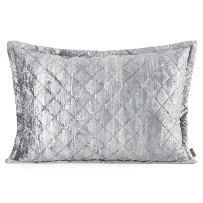 Poszewka dekoracyjna BLINK43 50x70 Eurofirany srebrna welwetowa pikowana błyszczący nadruk