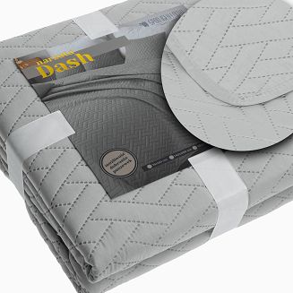 Narzuta dekoracyjna DASH 200x220 pikowana szara