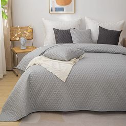 Narzuta dekoracyjna DASH 200x220 pikowana szara