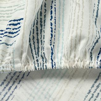 Prześcieradło satynowe z gumką PRINT 100x200 Eurofirany niebieski