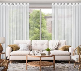 Firana gotowa na przelotkach KALIA 300x260 Eurofirany biały