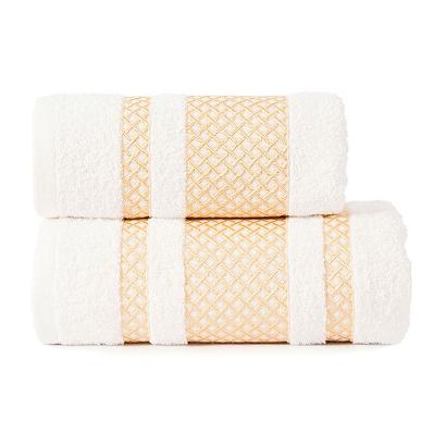 Ręcznik bawełniany LIONEL 50x90 biały ze złotą bordiurą