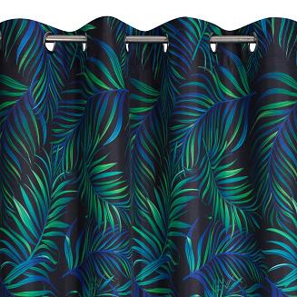 Zasłona gotowa na przelotkach PALMS Design91 zielony