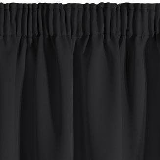 Zasłona gotowa na taśmie LOGAN 140x270 Eurofirany czarny