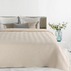 Narzuta dekoracyjna LEN 220x240 kremowy