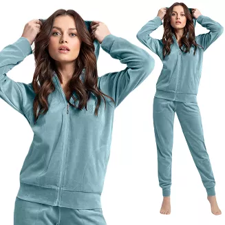 Dres damski LUNA kod 309 welur miętowy