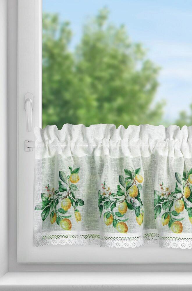 Firana gotowa na taśmie CLOE 130x50 Eurofirany biały