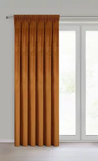 Zasłona gotowa na taśmie MELANIE 140x270 Eurofirany rudy
