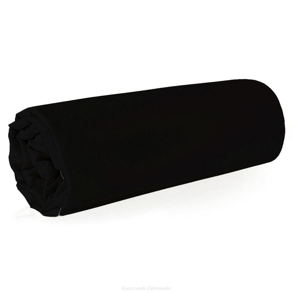 Prześcieradło satynowe bez gumki NOVA 180x210 Eurofirany czarne