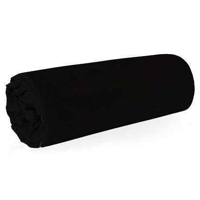 Prześcieradło satynowe bez gumki NOVA 180x210 Eurofirany czarne