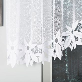 Firanka żakardowa gotowa na żabki JADWIGA 300x120 biała