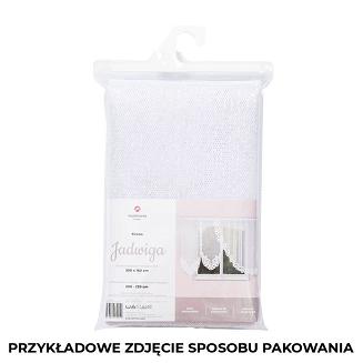 Firanka żakardowa gotowa na żabki JADWIGA 300x120 biała