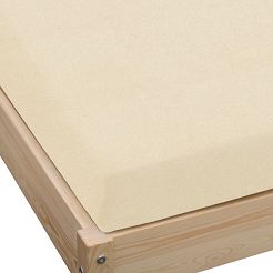 Prześcieradło frotte z gumką 140x200 kremowy GRUBE