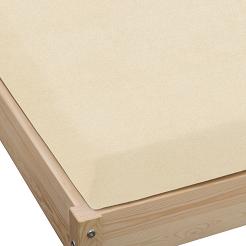 Prześcieradło frotte z gumką 140x200 kremowy GRUBE