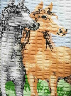 Pościel z kory 160x200 wzór konie