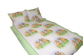 Pościel z kory 160x200 wzór konie