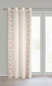 Zasłona gotowa na przelotkach VANESA 140x250 Eurofirany naturalny