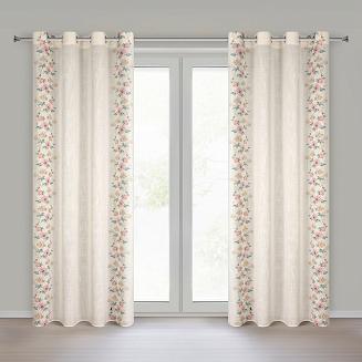 Zasłona gotowa na przelotkach VANESA 140x250 Eurofirany naturalny