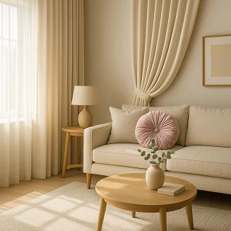 Poszewka dekoracyjna Soft welurowa pudrowa okrągła