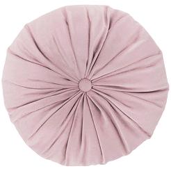 Poszewka dekoracyjna Soft welurowa pudrowa okrągła