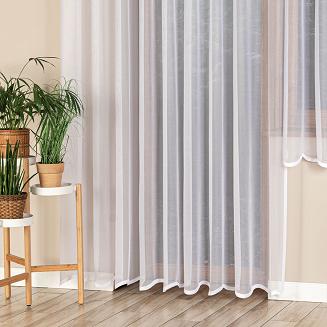 Firanka żakardowa gotowa na szelkach ELZA 300x230 biała