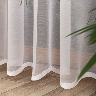 Firanka żakardowa gotowa na szelkach ELZA 300x230 biała