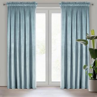 Zasłona gotowa na taśmie ROSA 140x270 Eurofirany morska