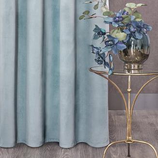 Zasłona gotowa na taśmie ROSA 140x270 Eurofirany morska
