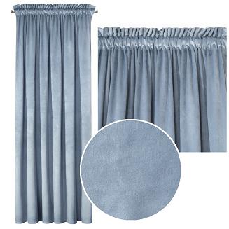 Zasłona gotowa na taśmie ROSA 140x270 Eurofirany morska