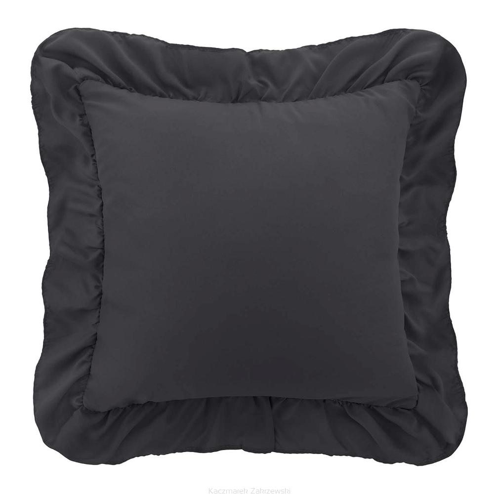 Poszewka do pościeli z falbanką RUFFY 40x40 grafitowa