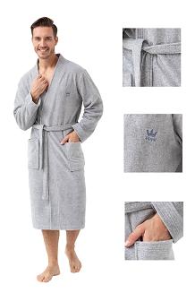 Szlafrok męski LUNA kod 850 szary