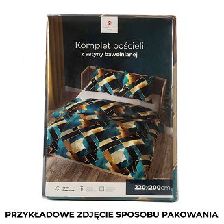 RUBIK Komplet pościeli z bawełny satynowej 160x200cm 100051/SAT/000/160200/1