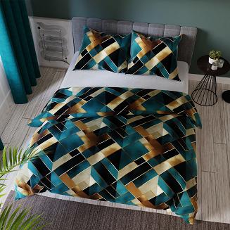 RUBIK Komplet pościeli z bawełny satynowej 160x200cm 100051/SAT/000/160200/1