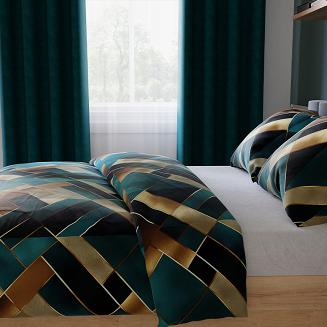 RUBIK Komplet pościeli z bawełny satynowej 160x200cm 100051/SAT/000/160200/1