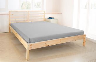 Pościel haftowana z prześcieradłem 200x220 szara