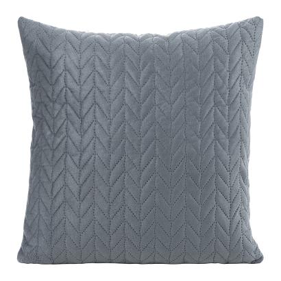 Poszewka dekoracyjna LUIZ4 40x40 Eurofirany grafitowa pikowana w jodełkę