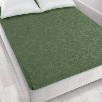 Prześcieradło frotte bez gumki Tulipan 150x205 ZWOLTEX zielone GRUBE