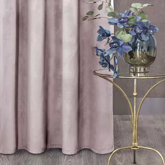 Zasłona gotowa na taśmie ROSA 140x270 Design91 pudrowy