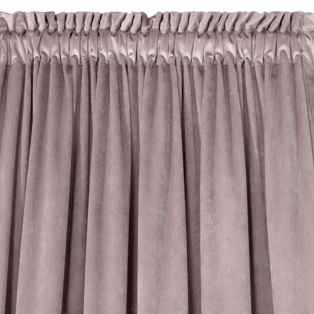 Zasłona gotowa na taśmie ROSA 140x270 Design91 pudrowy