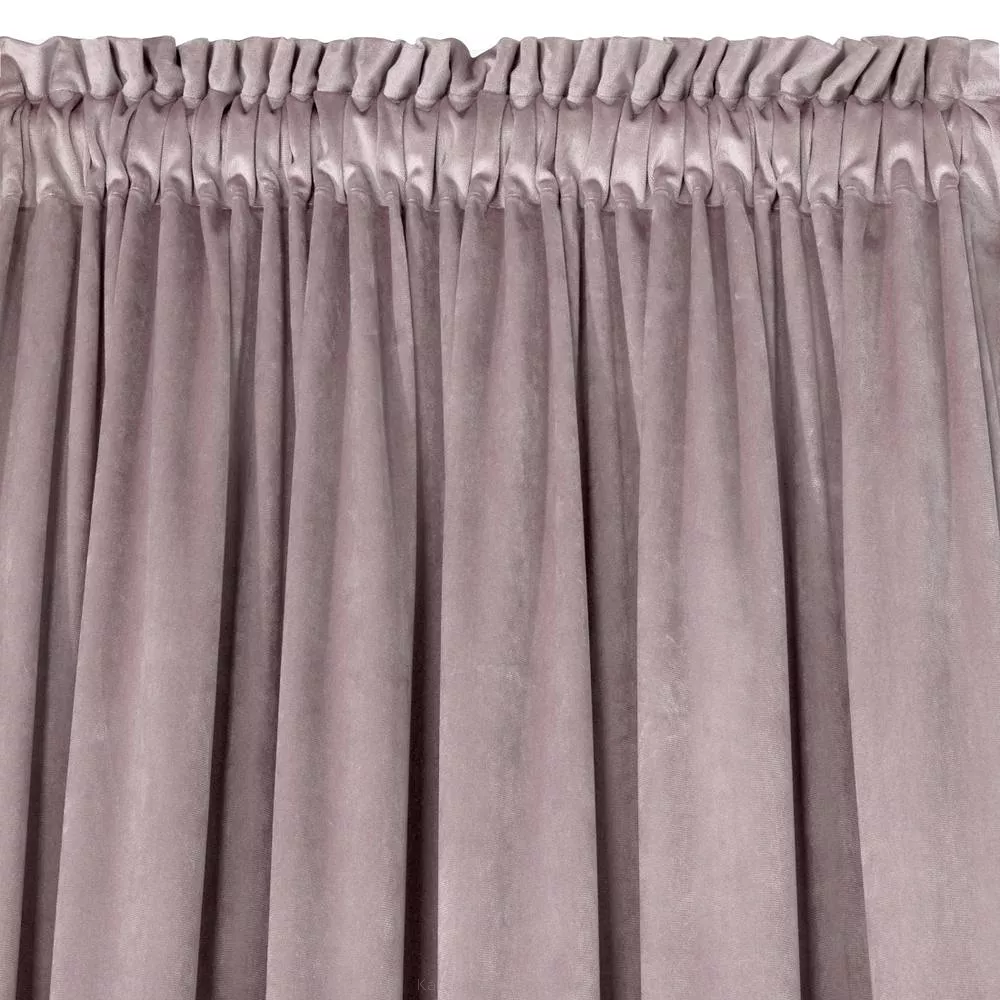 Zasłona gotowa na taśmie ROSA 140x270 Design91 pudrowy