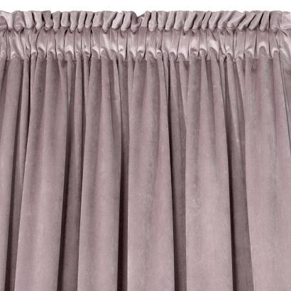 Zasłona gotowa na taśmie ROSA 140x270 Design91 pudrowa