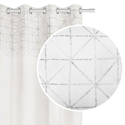 Zasłona gotowa na przelotkach GLOSSY 140x250 welurowa półzaciemniająca biała