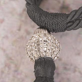 Sznur dekoracyjny do zasłon MOLY stalowy